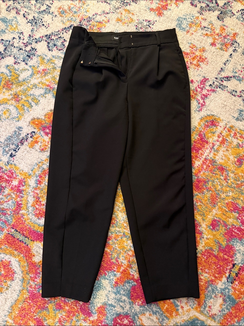 Express Women's Black Dress Pants - Tailored Straight Leg